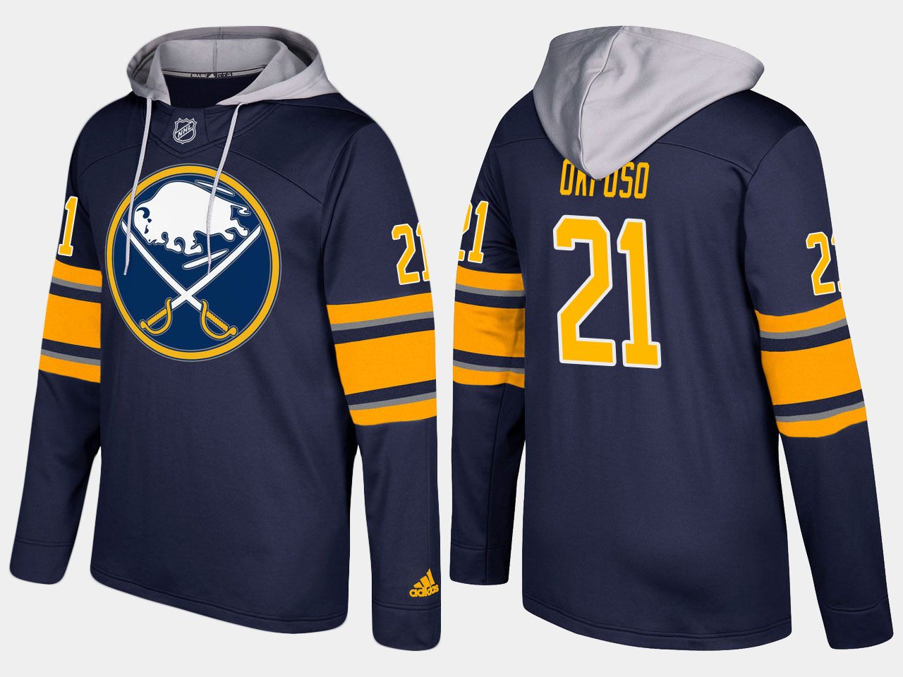 NHL Men Buffalo sabres 21 kyle okposo blue hoodie